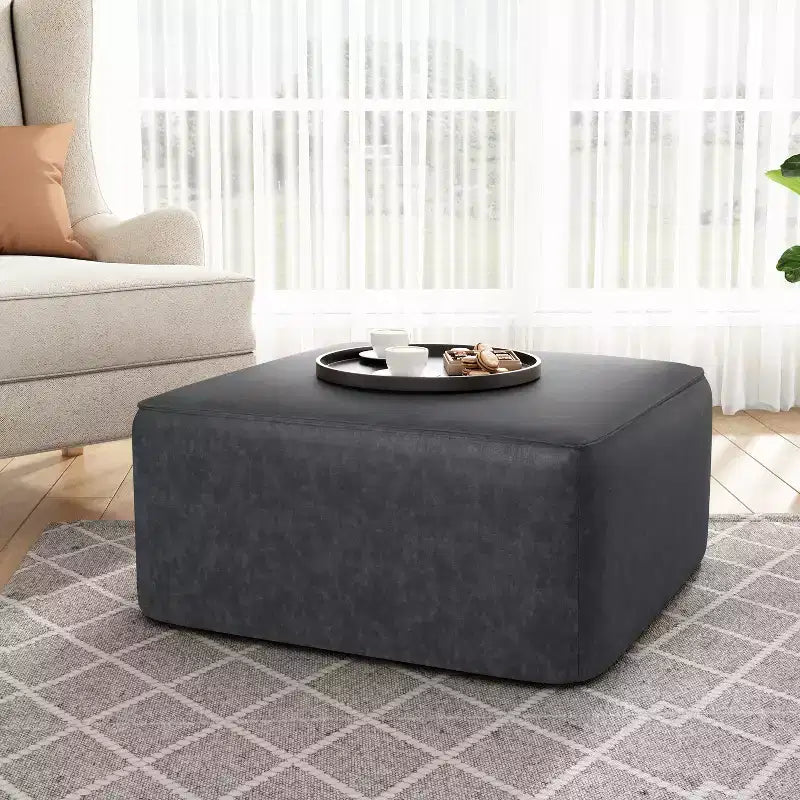 Pouf quadrato imbottito versatile moderno Christopher Knight Home Yzabella per interni