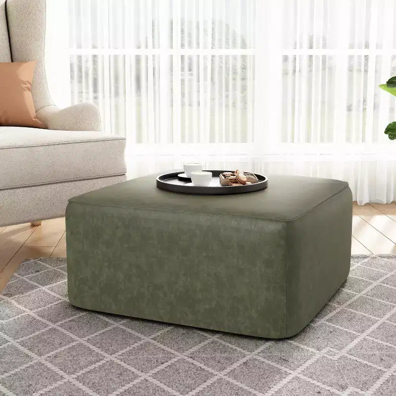 Pouf quadrato imbottito versatile moderno Christopher Knight Home Yzabella per interni