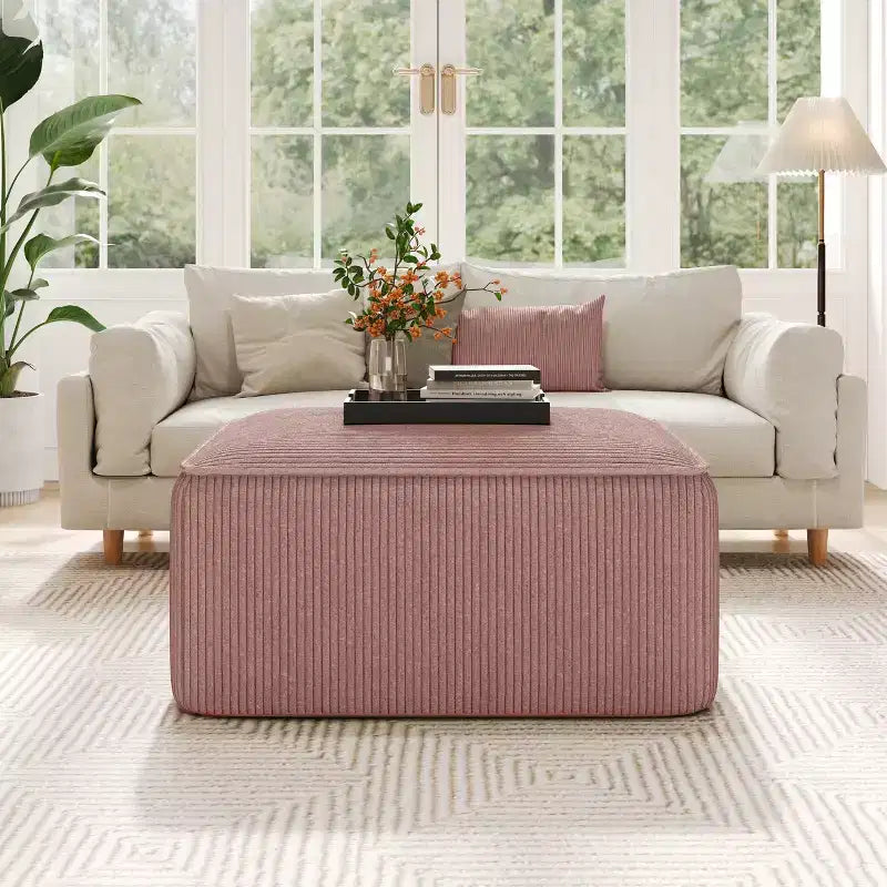 Pouf quadrato imbottito versatile moderno Christopher Knight Home Yzabella per interni