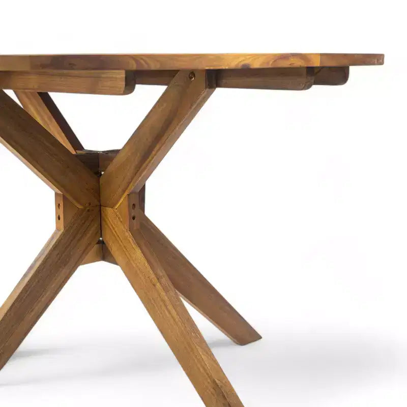 Christopher Knight Home Carroll Set da pranzo da esterno 5 pezzi in vimini e legno di acacia con cuscini