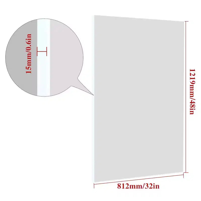 Specchio da bagno moderno con cornice bianca 48x32: Fuori misura, Alluminio, Montaggio a parete, Verticale/Orizzontale