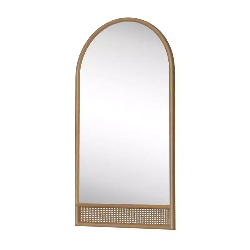 Specchio a figura intera in legno massello marrone con bordo dritto 180x93x4cm