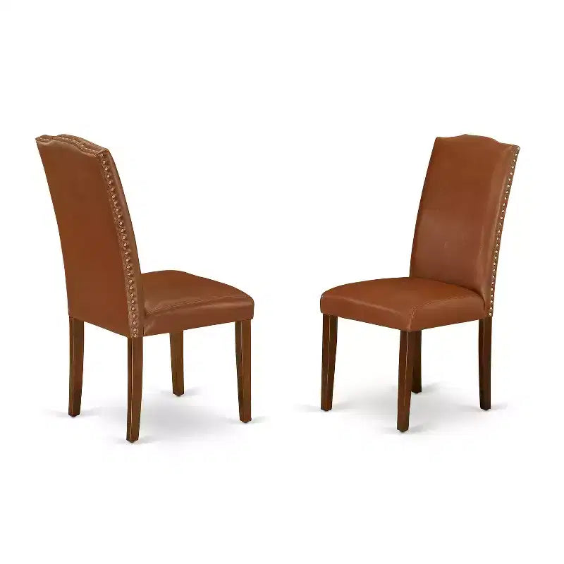 HomeStock Set da pranzo 5 pezzi Marrone Tavolo da cucina Parsons