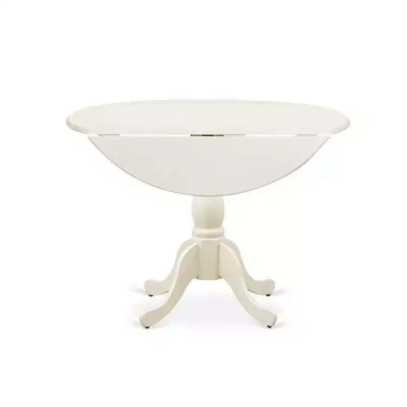 HomeStock Set Tavolo da Pranzo Rotondo 5 Pezzi con Sedie Parsons in Tessuto di Lino