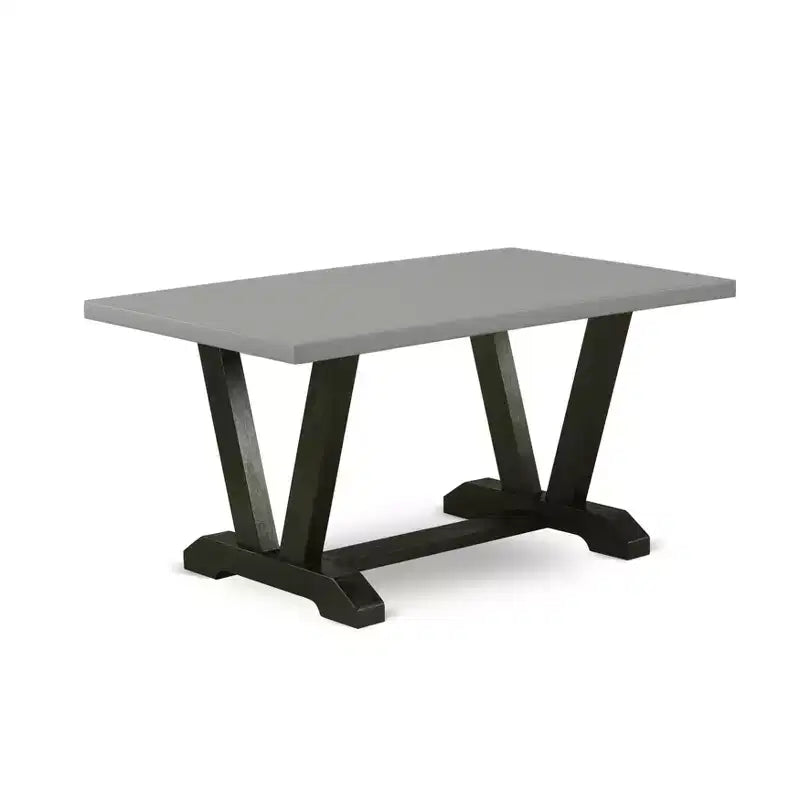 Set da tavolo da pranzo rettangolare multi-colore HomeStock da 7 pezzi con sedie in tessuto di lino