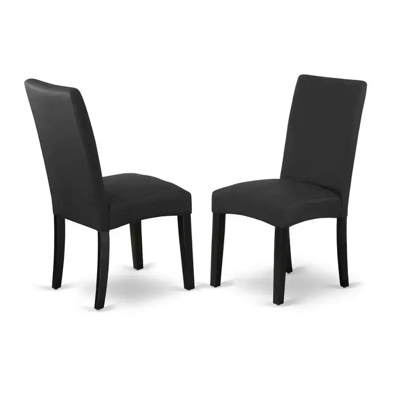 Set da tavolo da pranzo rettangolare multi-colore HomeStock da 7 pezzi con sedie in tessuto di lino