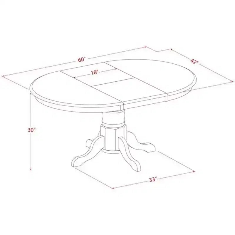 HomeStock Set tavolo da cucina 7 pezzi con sedie Parson in lino bianco