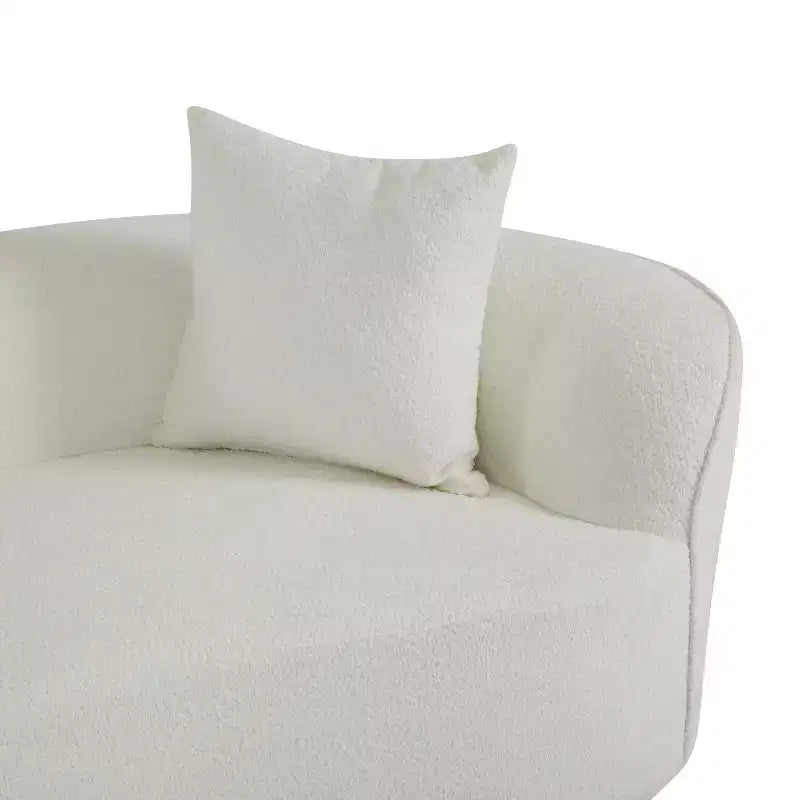 Divano componibile curvo a 5 posti moderno in bouclé Christopher Knight Home Hailey 126 con cuscini