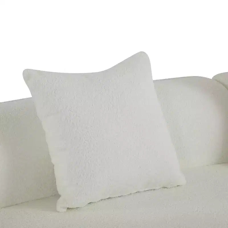 Divano componibile curvo a 5 posti moderno in bouclé Christopher Knight Home Hailey 126 con cuscini