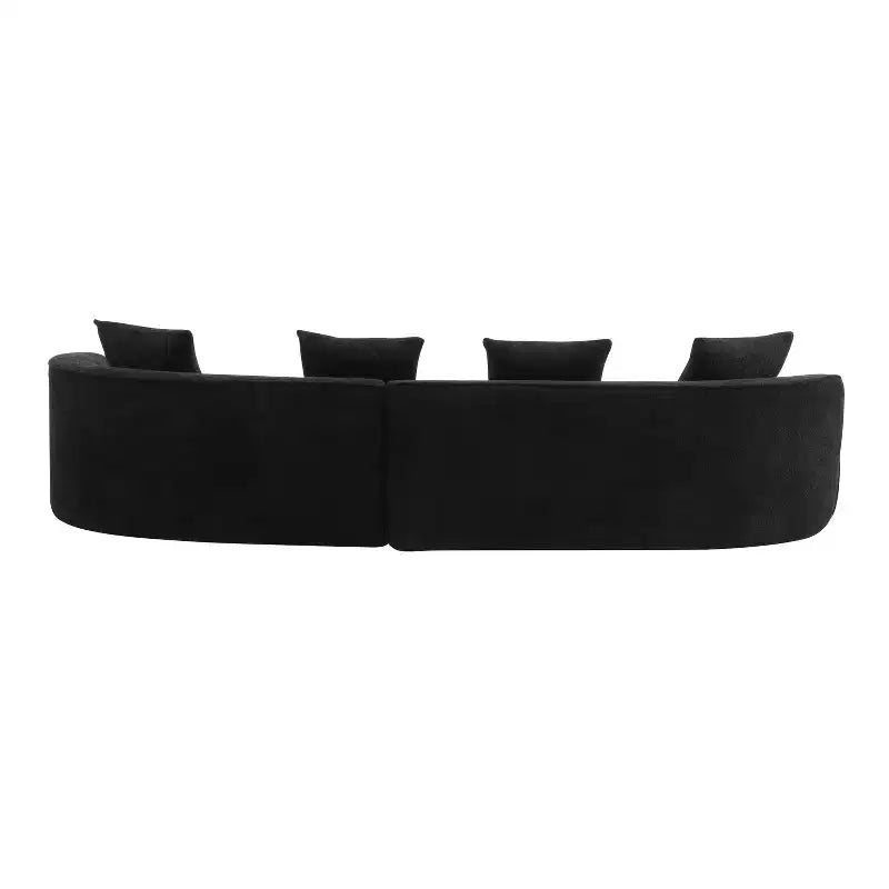 Divano componibile curvo a 5 posti moderno in bouclé Christopher Knight Home Hailey 126 con cuscini