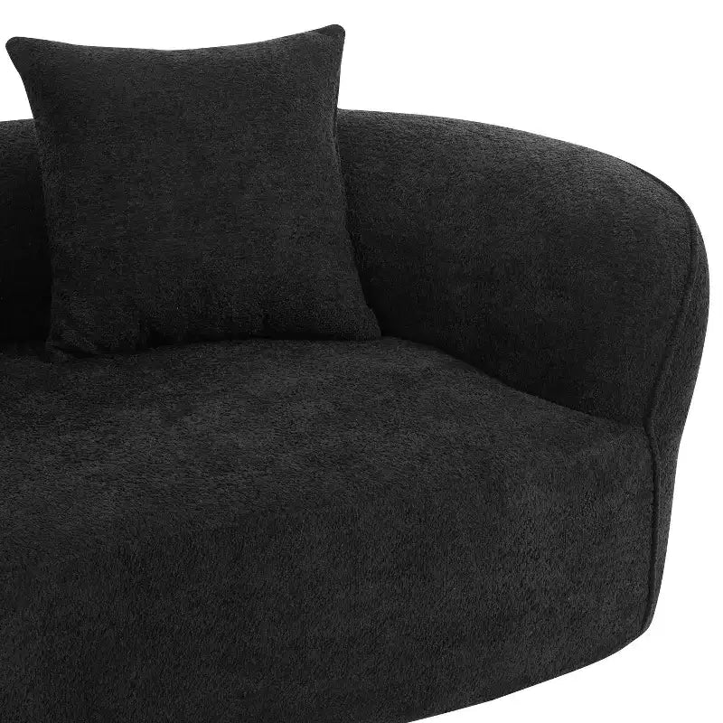 Divano componibile curvo a 5 posti moderno in bouclé Christopher Knight Home Hailey 126 con cuscini