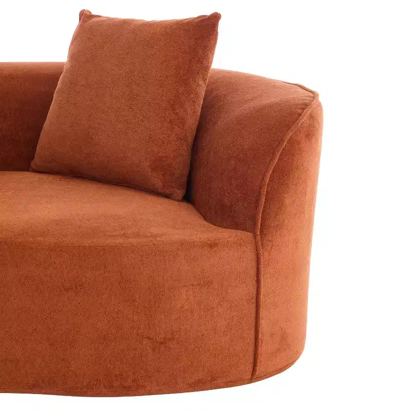 Divano componibile curvo a 5 posti moderno in bouclé Christopher Knight Home Hailey 126 con cuscini