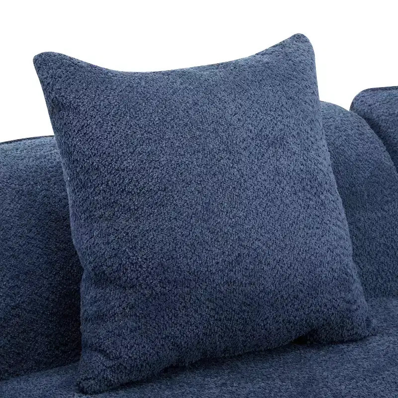 Divano componibile curvo a 5 posti moderno in bouclé Christopher Knight Home Hailey 126 con cuscini