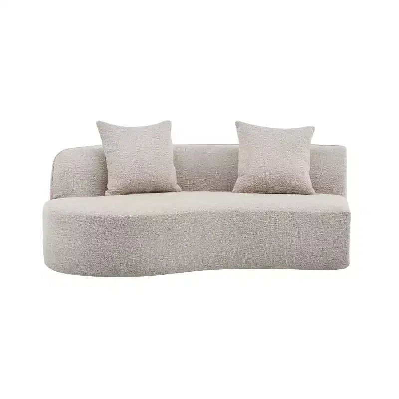 Divano componibile curvo a 5 posti moderno in bouclé Christopher Knight Home Hailey 126 con cuscini