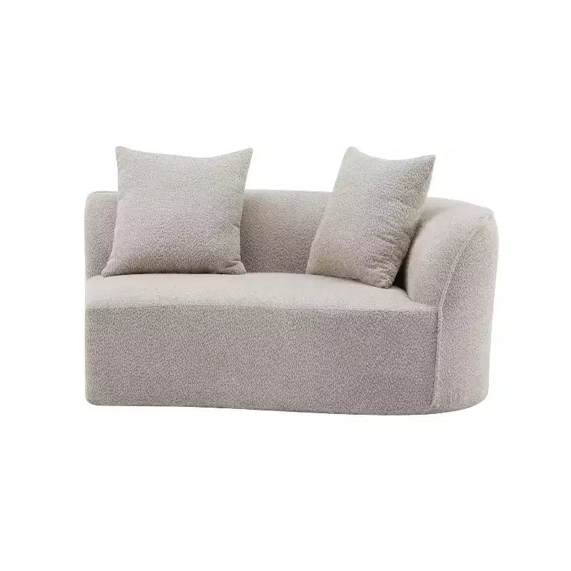 Divano componibile curvo a 5 posti moderno in bouclé Christopher Knight Home Hailey 126 con cuscini