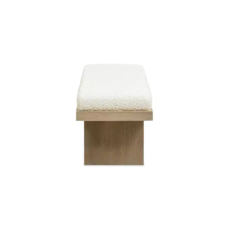 Jennifer Taylor Home Bella 52 Panca moderna imbottita, Boucle bianco avorio