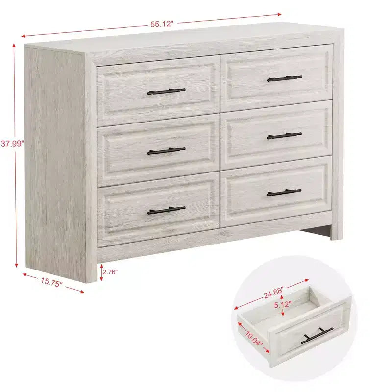 Set Mobili Camera da Letto 5 Pezzi Antico Naturale Queen Size in Legno - Letto, 2 Comò, Specchio e Comodino