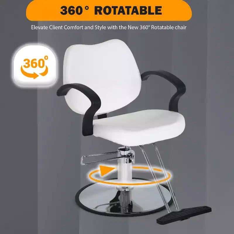 Poltrona da barbiere BestMassage Poltrona da parrucchiere con pompa idraulica Girevole a 360 gradi