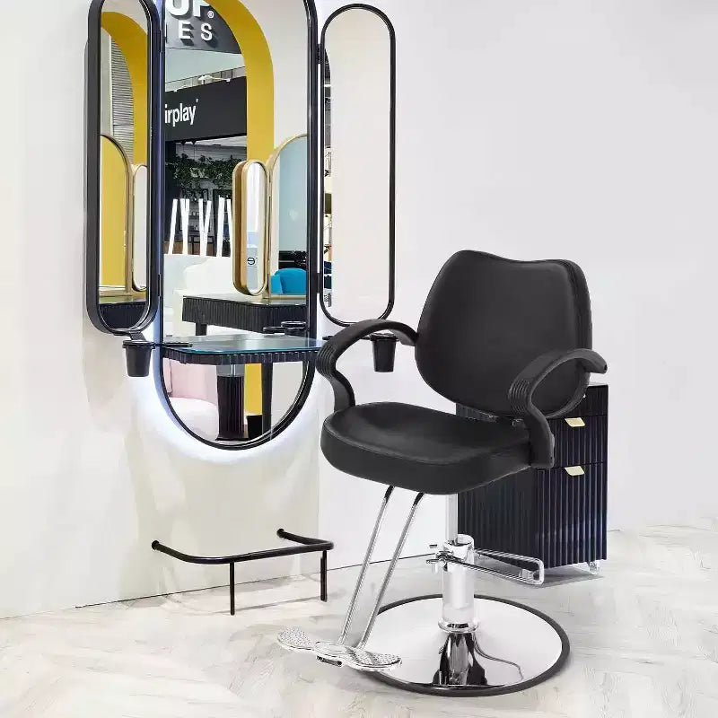 Poltrona da barbiere BestMassage Poltrona da parrucchiere con pompa idraulica Girevole a 360 gradi