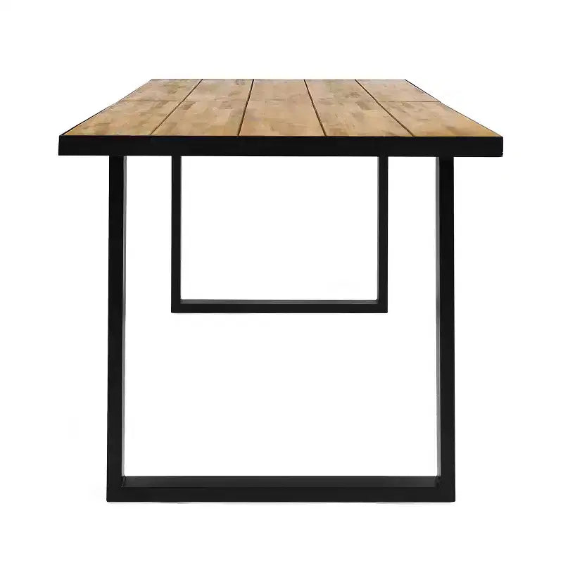 Christopher Knight Home Renata Set da Pranzo da Esterno a 7 Pezzi in Legno di Acacia e Resina con Tavolo da Pranzo da 70.25", Nero/Teak