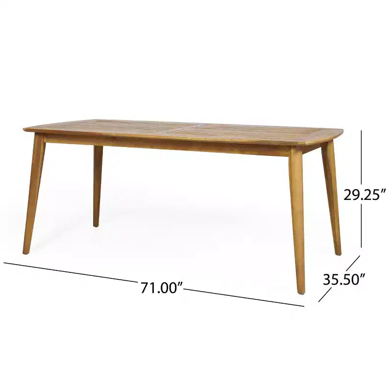 Christopher Knight Home Mcgill Set da Pranzo da Esterno 7 Pezzi in Corda e Legno di Acacia, Teak/Grigio Scuro