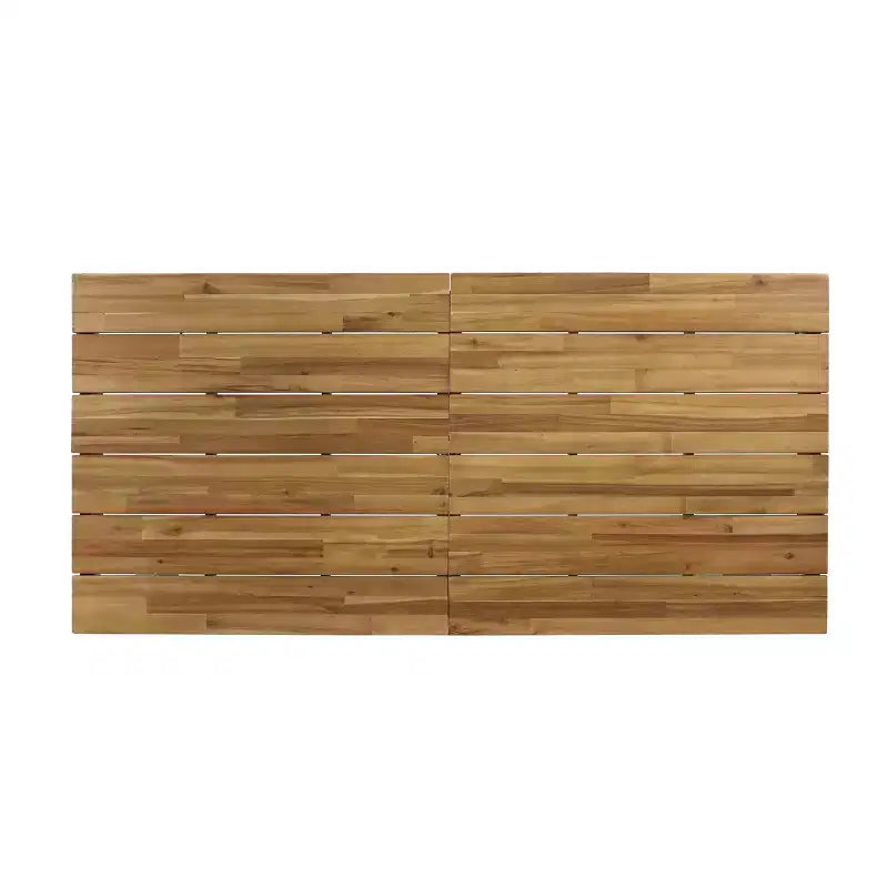 Christopher Knight Home Dane set da pranzo da 7 pezzi da esterno in vimini e legno di acacia con cuscini, Teak/Marrone Multicolore