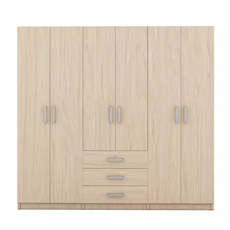Whisen Armadio a 6 Ante in Legno con Cassetti Grandi per Camera da Letto