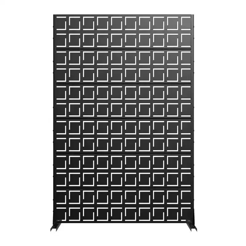 72 H47W Fioriera Dovelina in Metallo Nero con Schermo Grigliato per la Privacy per Patio, Giardino e Balconi di Bar