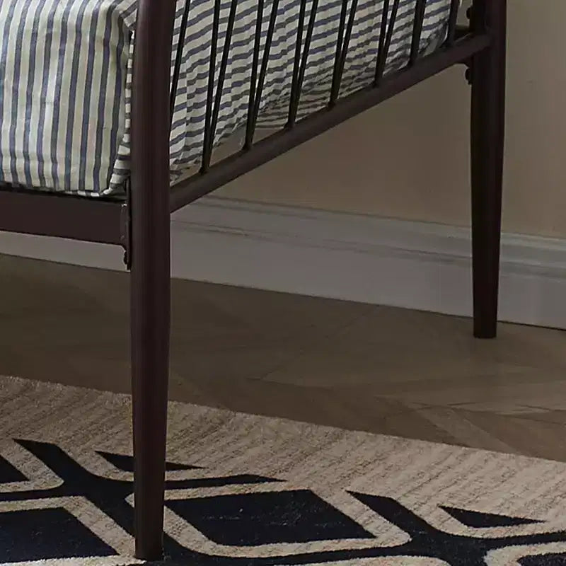 Kings Brand Furniture - Telaio Letto Divano in Metallo Moderno Misura Matrimoniale con Supporto Materasso, Letto da Giorno per Soggiorno, Camera da Letto, Stanza degli Ospiti, Bronzo