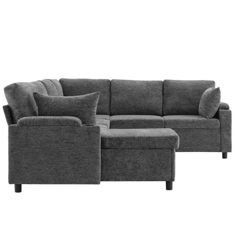 Whisen 109.9 Divano Sezionale Versatile Divano Letto Divano Trasformabile a U con Ampio Spazio di Archiviazione