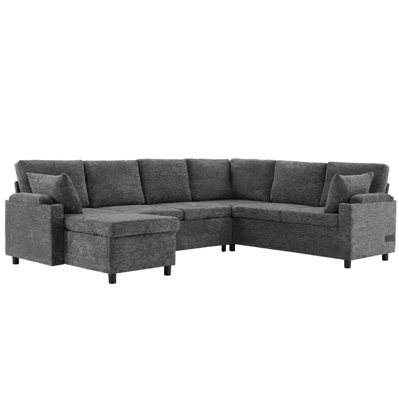 Whisen 109.9 Divano Sezionale Versatile Divano Letto Divano Trasformabile a U con Ampio Spazio di Archiviazione