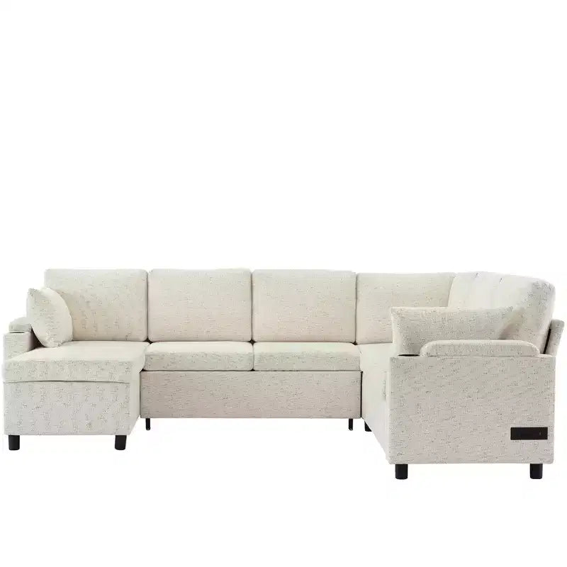 Whisen 109.9 Divano Sezionale Versatile Divano Letto Divano Trasformabile a U con Ampio Spazio di Archiviazione