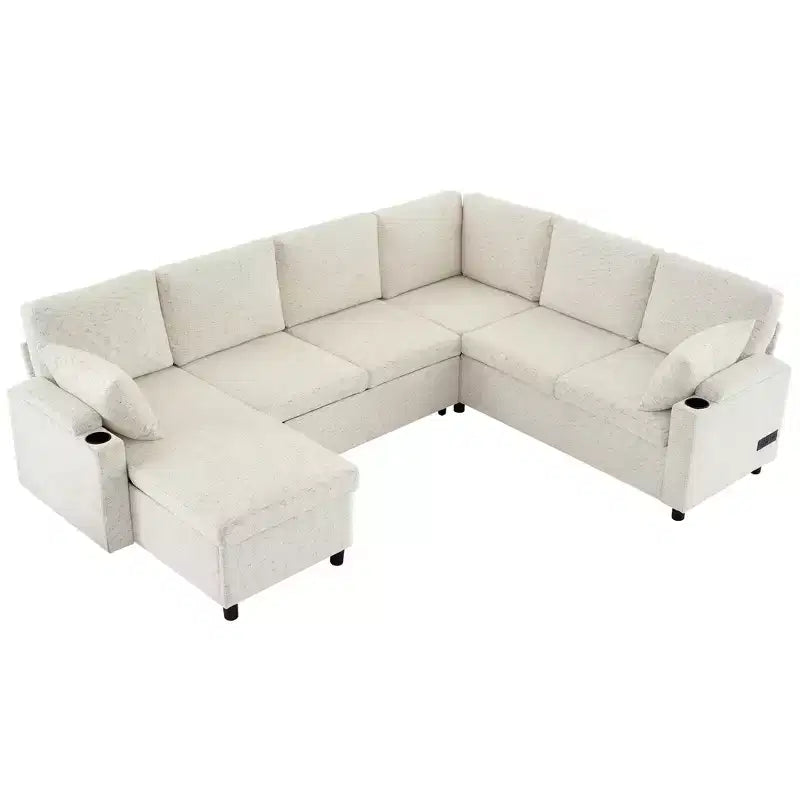 Whisen 109.9 Divano Sezionale Versatile Divano Letto Divano Trasformabile a U con Ampio Spazio di Archiviazione
