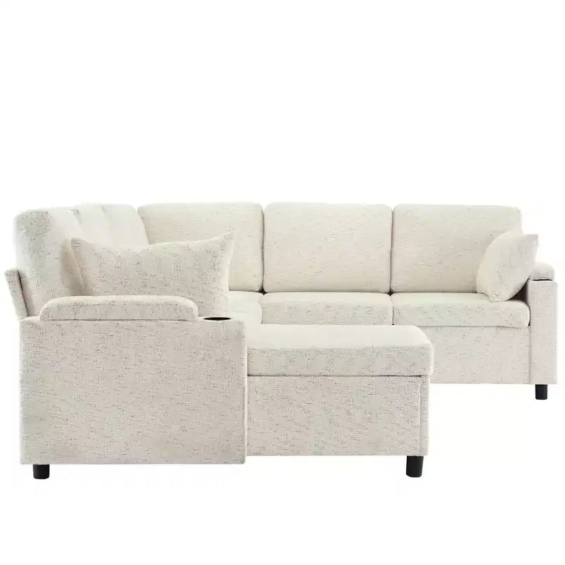 Whisen 109.9 Divano Sezionale Versatile Divano Letto Divano Trasformabile a U con Ampio Spazio di Archiviazione