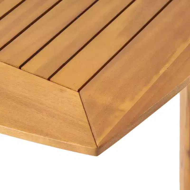 Set da pranzo da esterno 7 pezzi Patio con sedia da pranzo in PE Rattan e tavolo da pranzo allungabile, legno di acacia, grigio+naturale-ModernLuxe