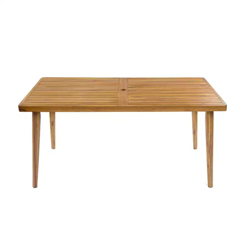 Christopher Knight Home Lillian Set da pranzo moderno da 7 pezzi in acacia e polipropilene per patio