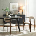 Christopher Knight Home Teuvo Modern Fabric Upholstered Iron Dining Chairs (Set of 2)