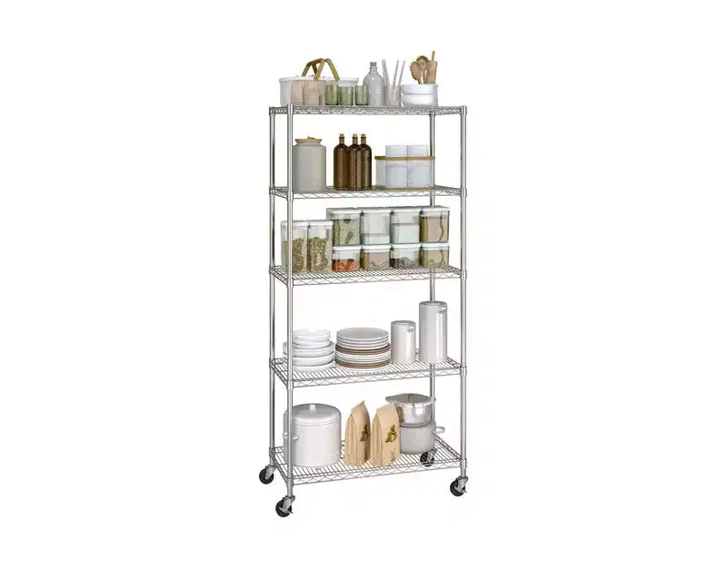 Scaffale in filo d'acciaio UltraDurable a 5 ripiani Seville Classics 36 x 14