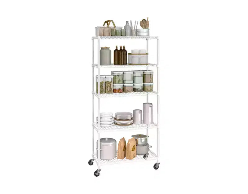 Scaffale in filo d'acciaio UltraDurable a 5 ripiani Seville Classics 36 x 14