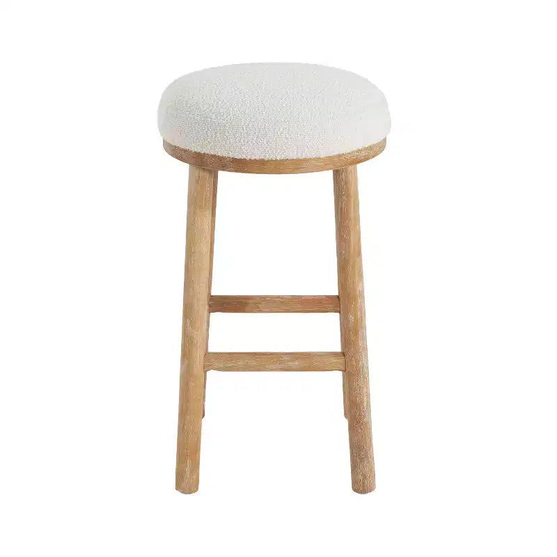 Sgabelli da bancone imbottiti Christopher Knight Home Patsy Modern Minimalist in legno di gomma (set da 2)