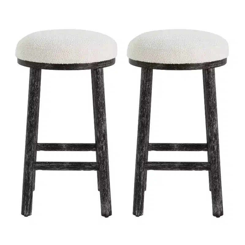 Sgabelli da bancone imbottiti Christopher Knight Home Patsy Modern Minimalist in legno di gomma (set da 2)