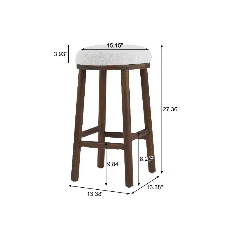 Sgabelli da bancone imbottiti Christopher Knight Home Patsy Modern Minimalist in legno di gomma (set da 2)