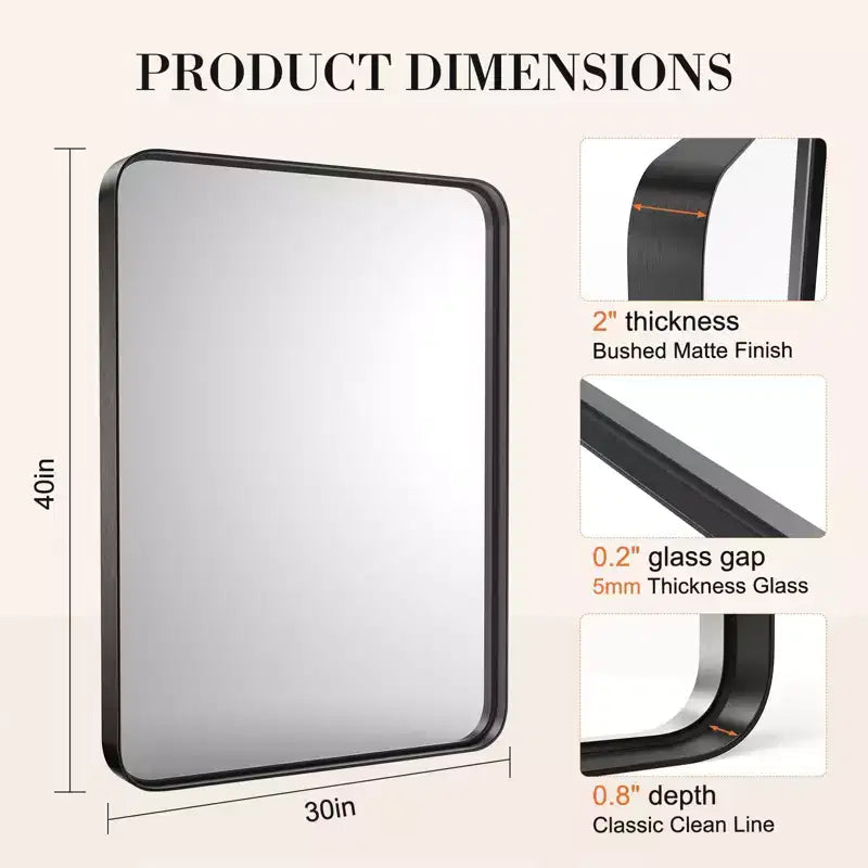 MAYEERTY Bathroom Vanity Mirror - Wall Mounted