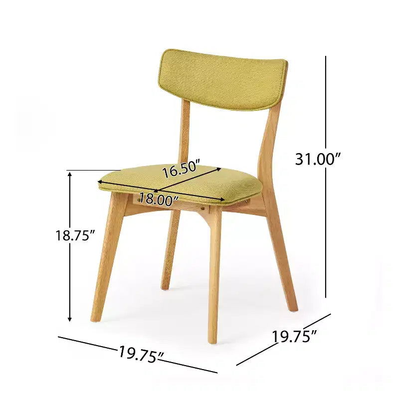 Christopher Knight Home Laila Set da Pranzo 5 Pezzi Mid-Century Modern in Legno di Gomma con Cuscino