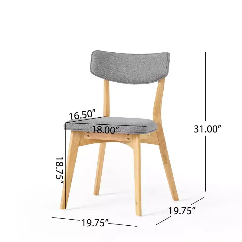 Christopher Knight Home Laila Set da Pranzo 5 Pezzi Mid-Century Modern in Legno di Gomma con Cuscino