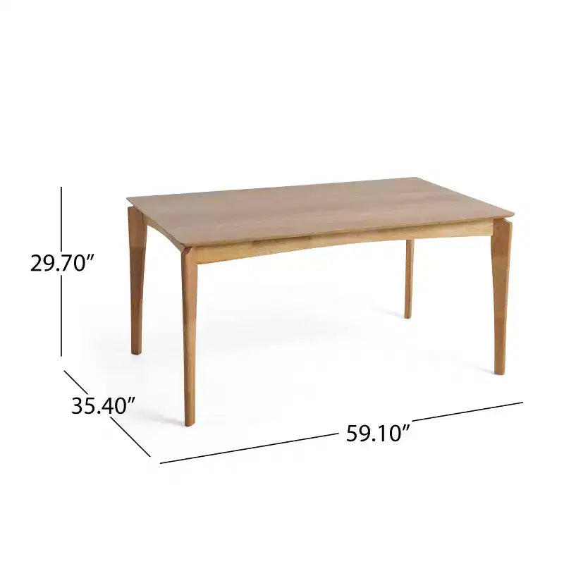 Christopher Knight Home Laila Set da Pranzo 5 Pezzi Mid-Century Modern in Legno di Gomma con Cuscino