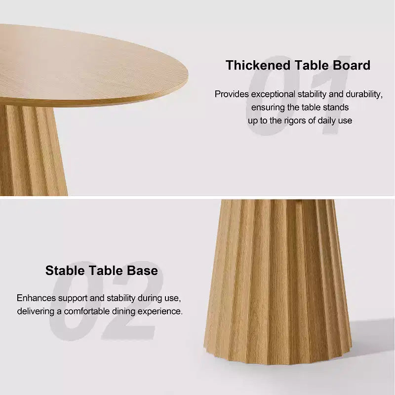 Tavolo da pranzo ovale in legno massello 67x33,5 con elegante base affusolata per 6 persone