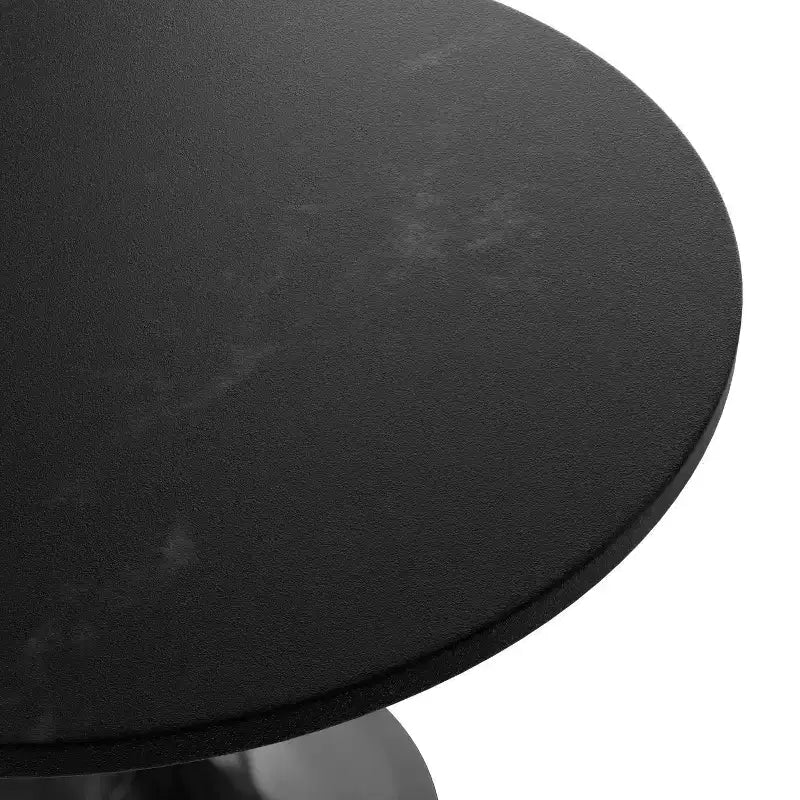 LeisureMod Verve Set da pranzo da 5 pezzi con tavolo da pranzo rotondo da 36" con piano in MDF nero e 4 sedie da pranzo