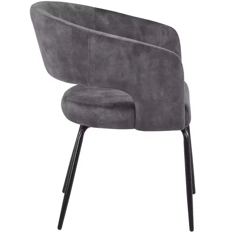 LeisureMod Verve Set da pranzo da 5 pezzi con tavolo da pranzo rotondo da 36" con piano in MDF nero e 4 sedie da pranzo
