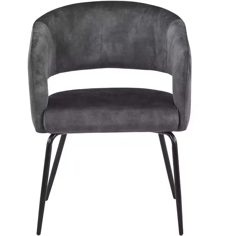 LeisureMod Verve Set da pranzo da 5 pezzi con tavolo da pranzo rotondo da 36" con piano in MDF nero e 4 sedie da pranzo